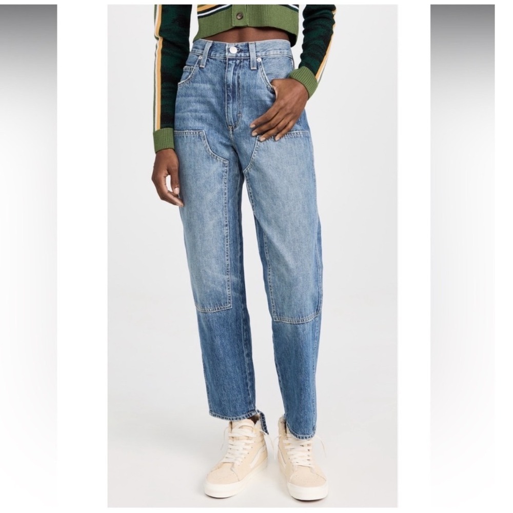 AMO DENIM Welder Pant Jeans Womens Size 28 High Rise Straight Leg